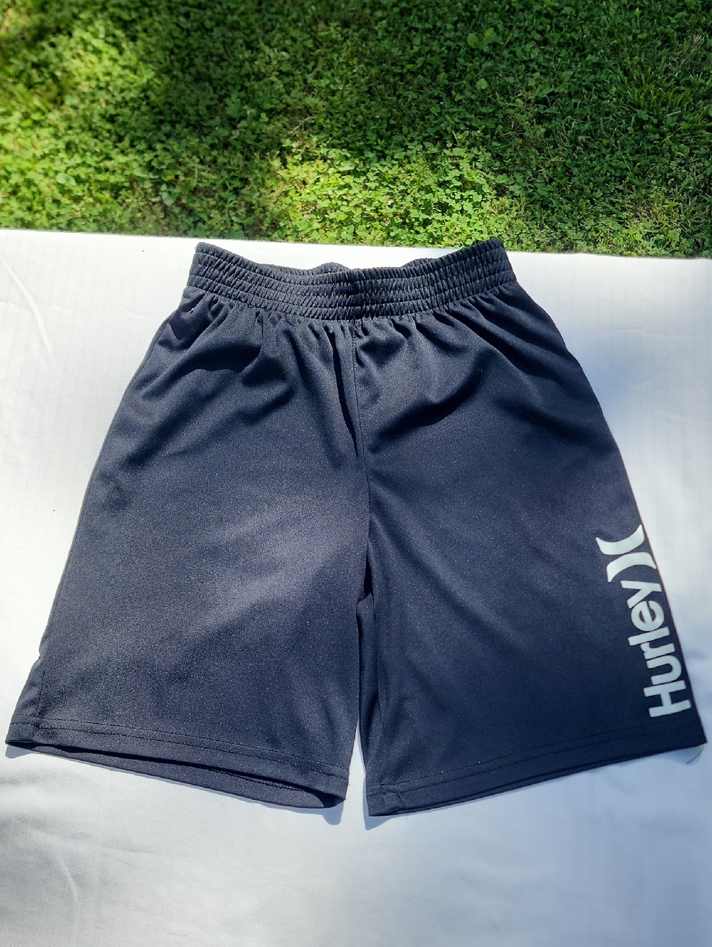 Hurley Black Boy's Athletic Shorts with Side Logo